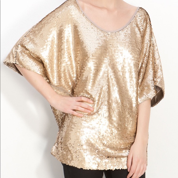 RACHEL ZOE Sequin Top - Picture 1 of 5